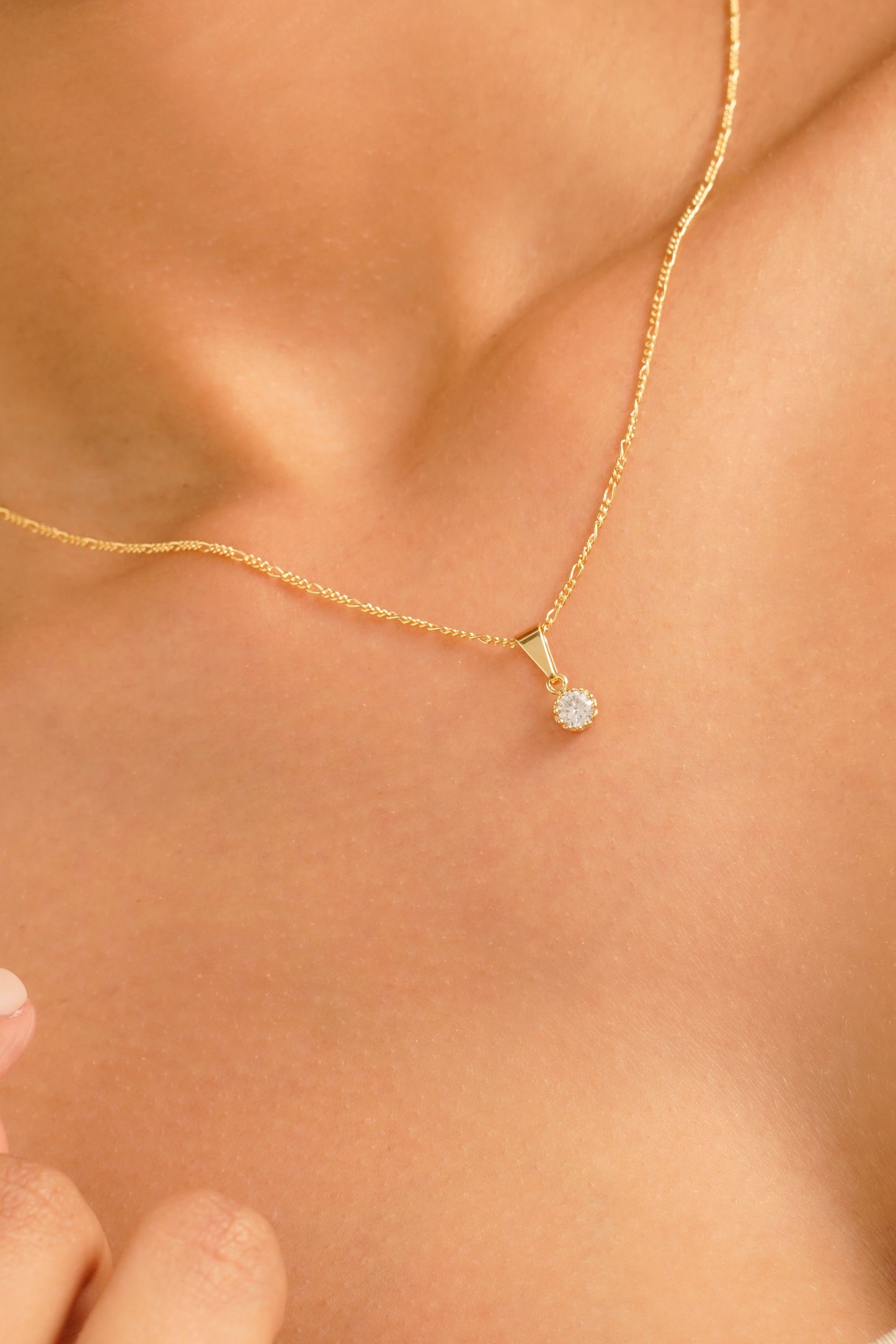 D Circonia Mini Redonda Pequeña Cristal