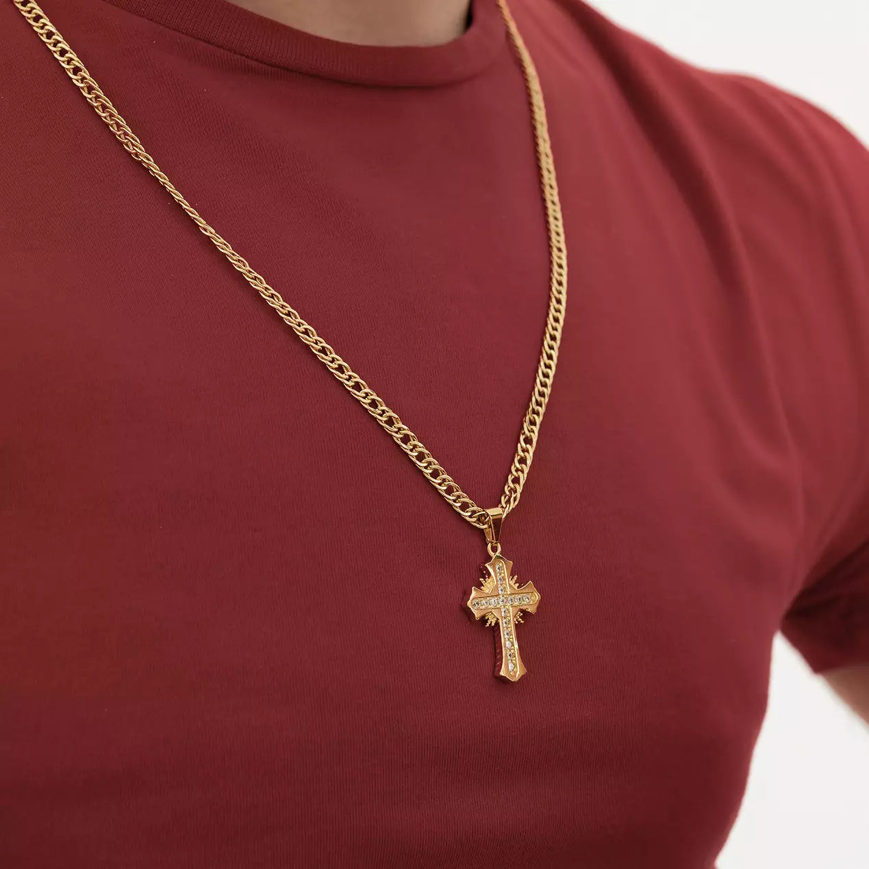 D Cruz Sagrada Circonias Cristal