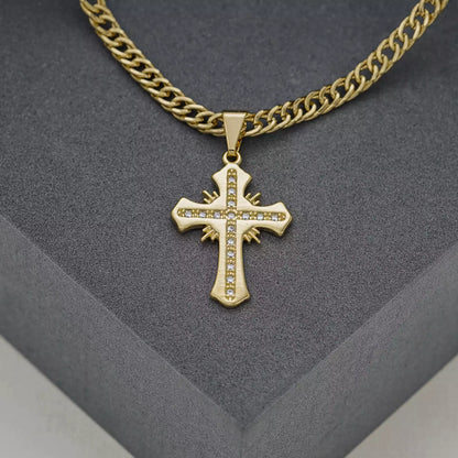 D Cruz Sagrada Circonias Cristal