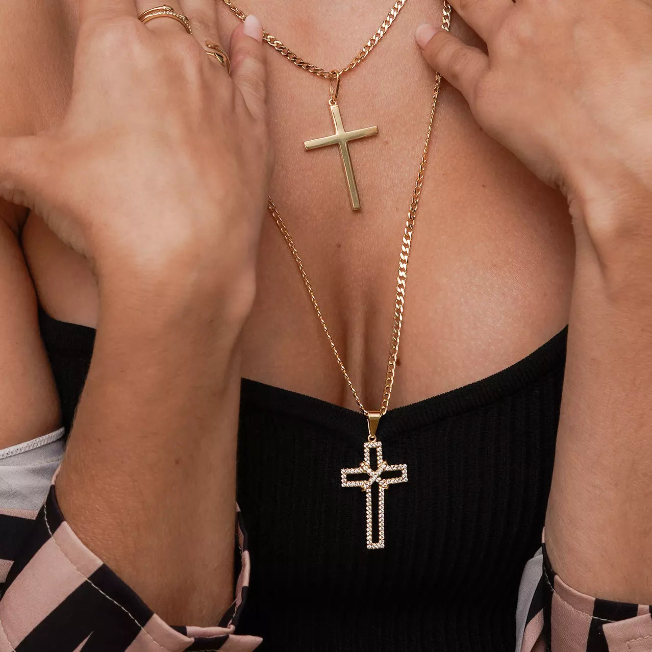 D Cruz Silueta circonias 3.5 cms