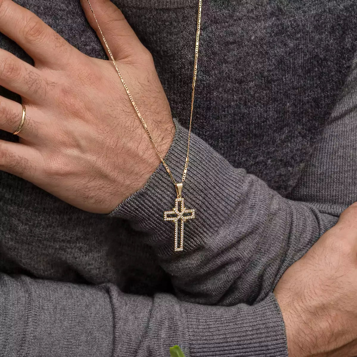 D Cruz Silueta circonias 3.5 cms