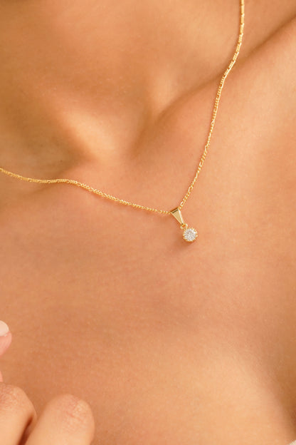 D Circonia Mini Redonda Pequeña Cristal