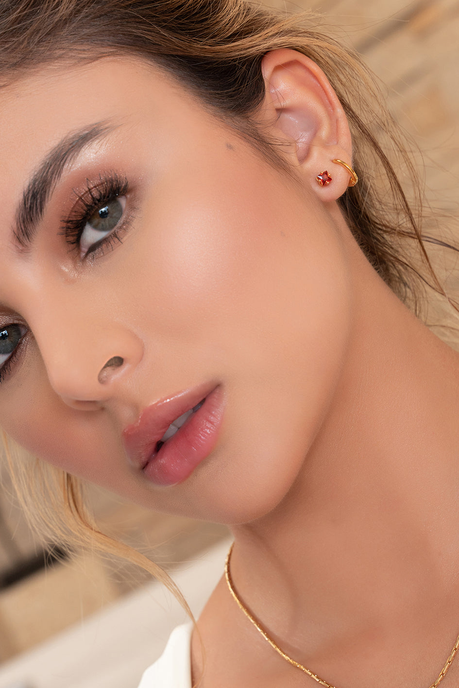 A Topo Circon Cuadrado ROJO