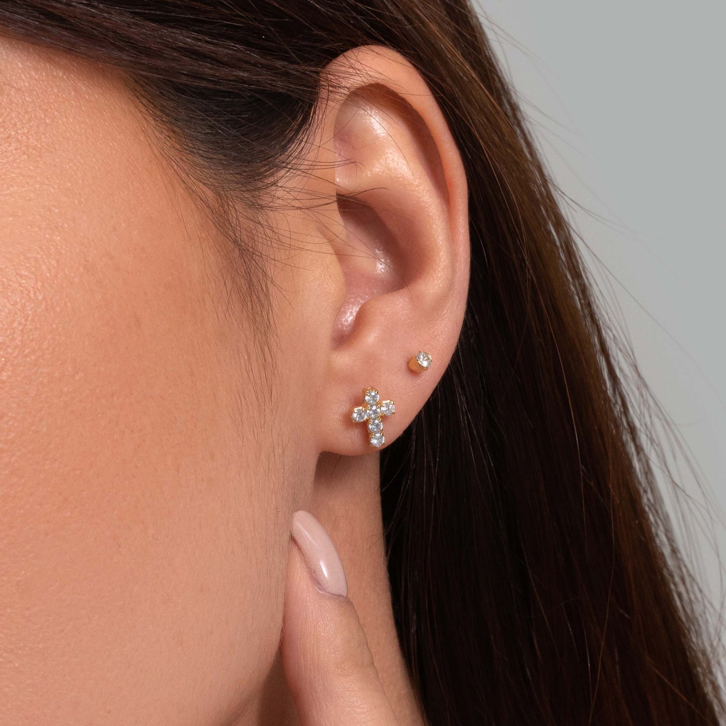 A Cruz 6 circonias 0.8mm CRISTAL