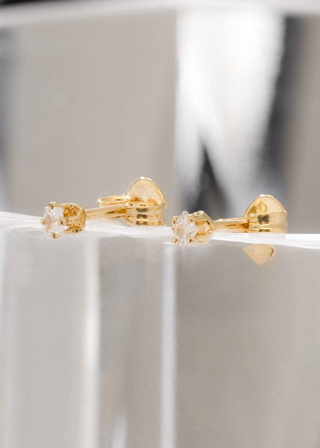 A Topo Mini Circon Cuadrado CRISTAL