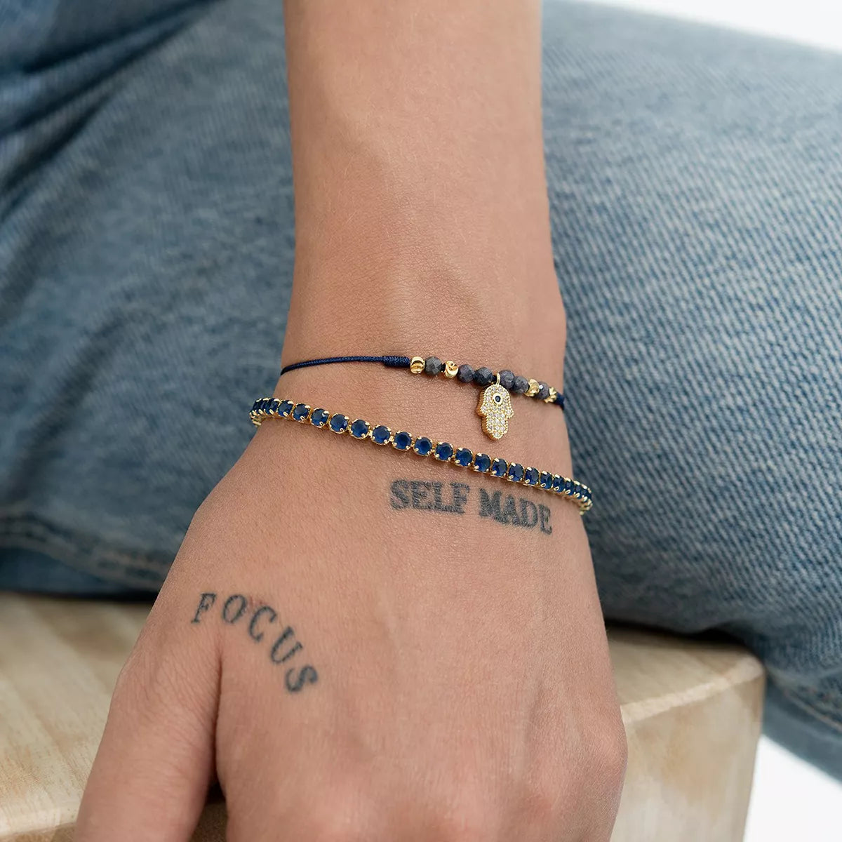 P Circonias Azul Unisex 16 Cms + Extensor