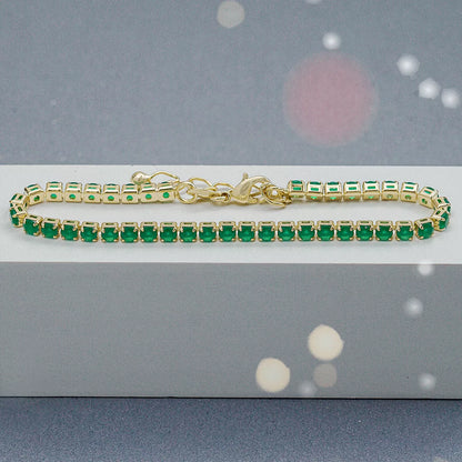 T Circonias Verde Unisex 22 Cms + Extensor