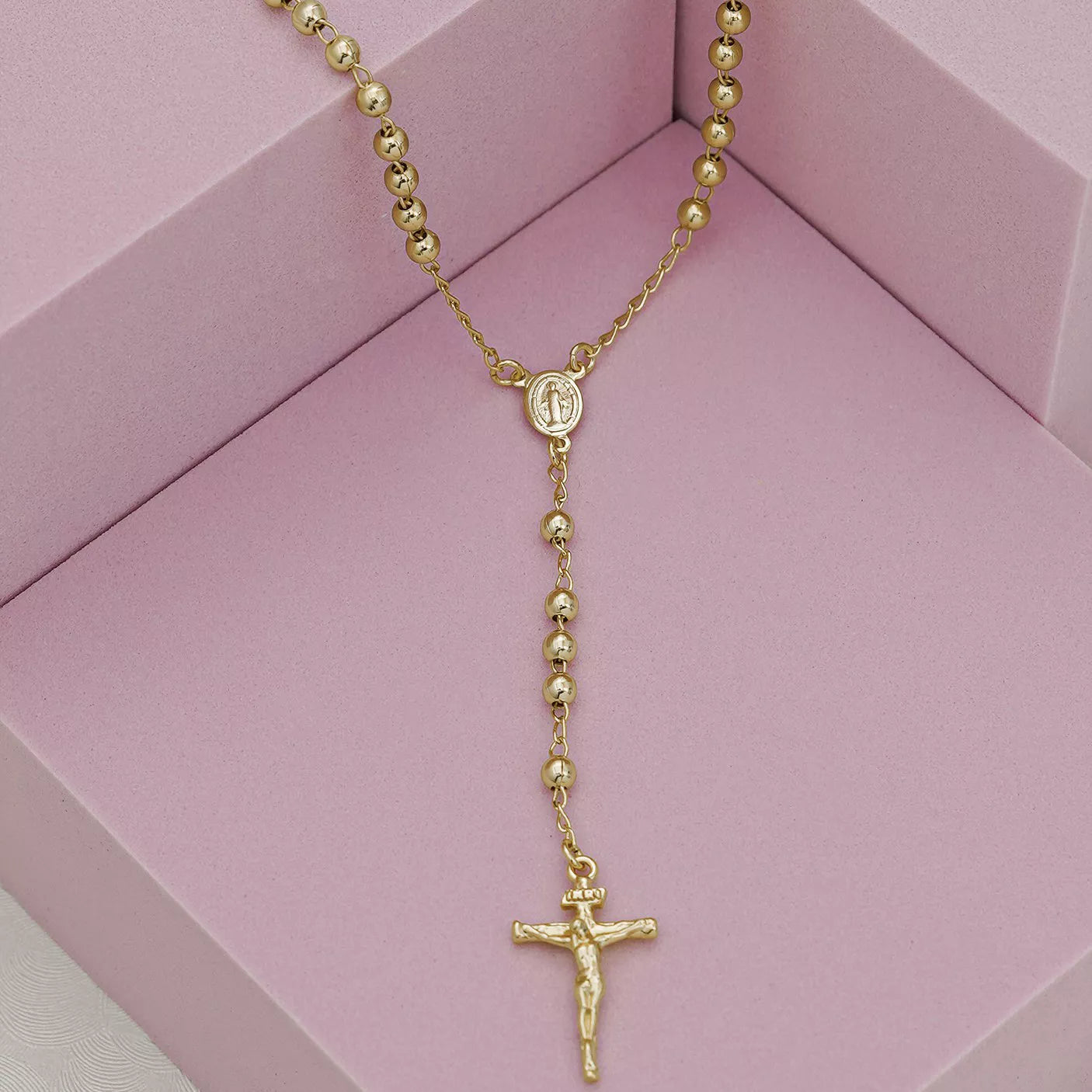 Rosario Jesus Crucificado 3.5 mm 45 Cms