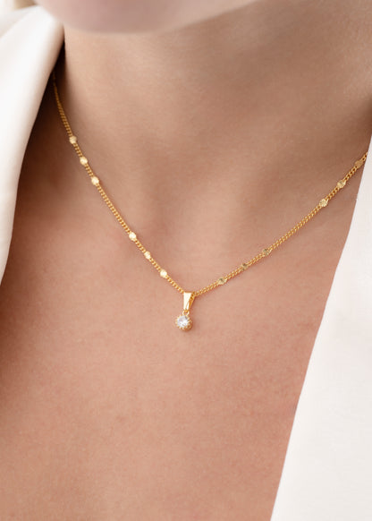 D Circonia Mini Redonda Pequeña Cristal