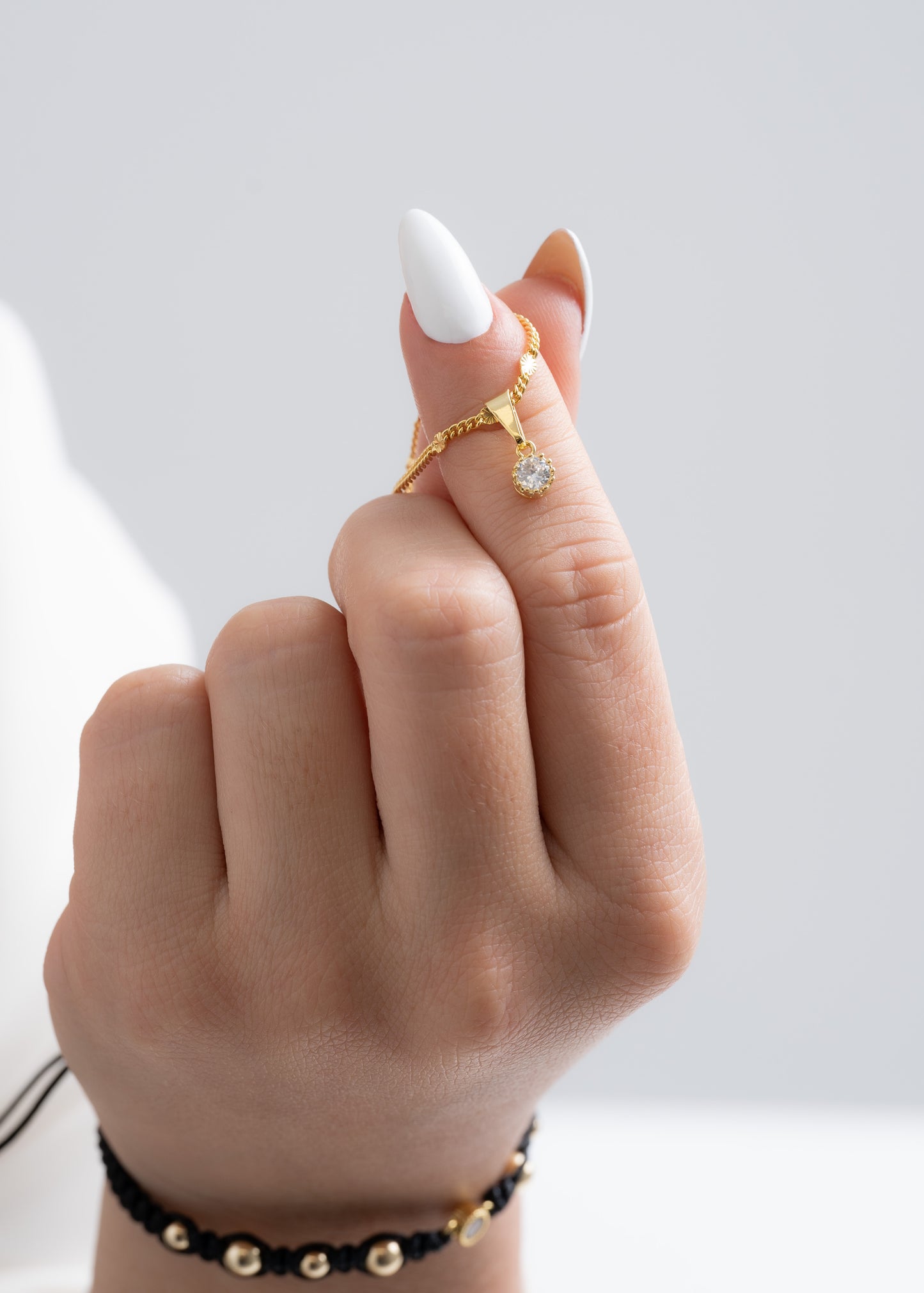 D Circonia Mini Redonda Pequeña Cristal