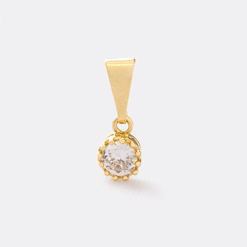 D Circonia Mini Redonda Pequeña Cristal