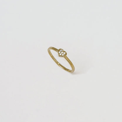 Anillo Corazon Circonias T 5.5