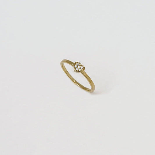 Anillo Corazon Circonias T 5.5