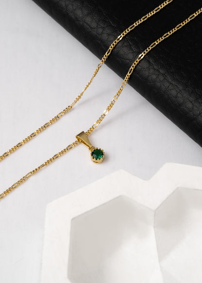 D Circonia Mini Redonda Pequeña Verde