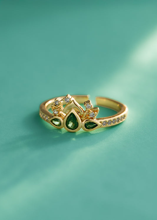 Anillo Green Bloom Ajustable