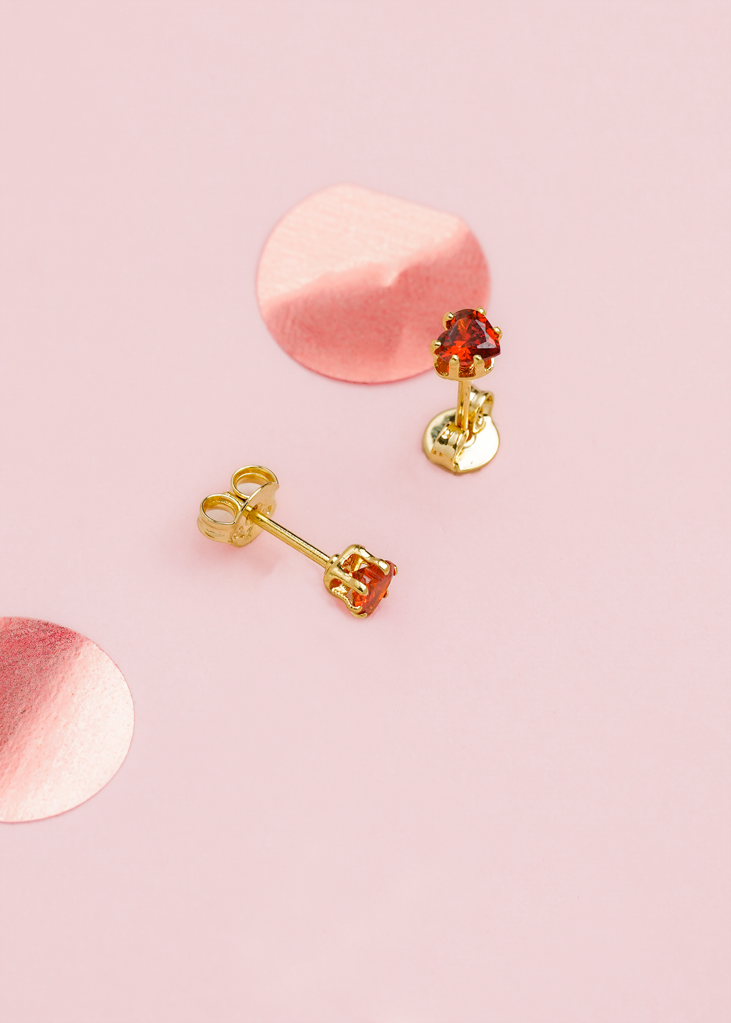 A Topo Circonia Corazón ROJO