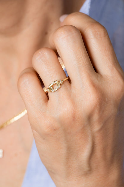 Anillo Crystal Box Ajustable